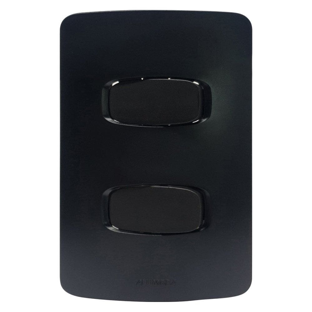 Conjunto 2 Interruptor simples 10A 250V~ 4x2 Gracia Alumbra Preto