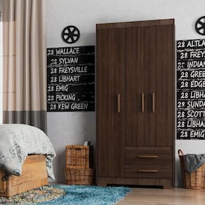 guarda-roupa solteiro priy 3 pt 2 gv capuccino wood
