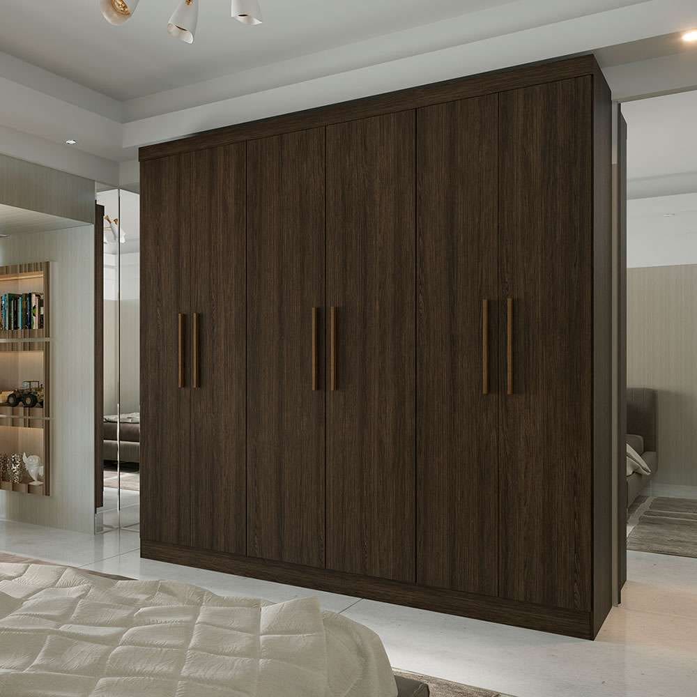 guarda-roupa casal supreme 6 pt 4 gv capuccino wood
