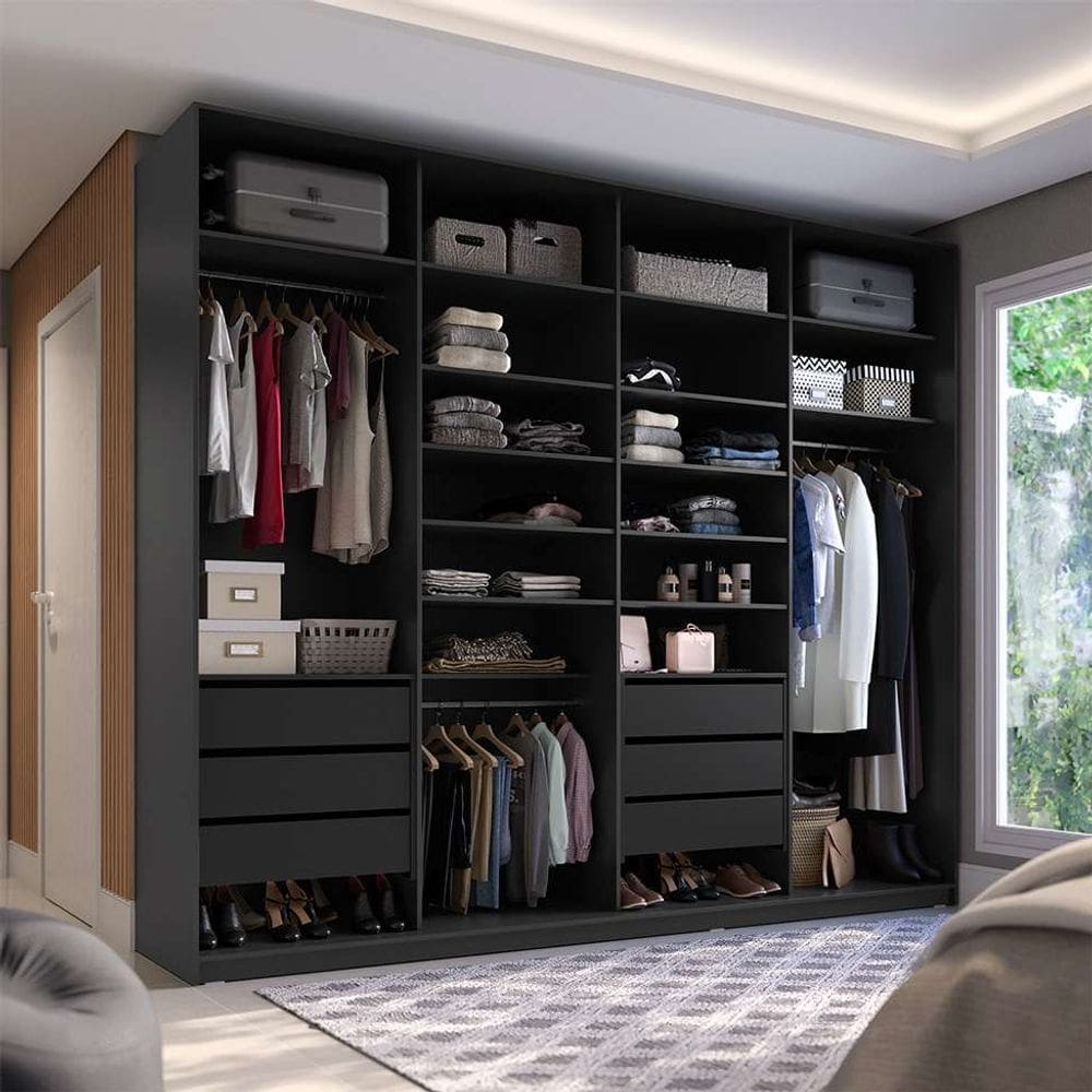 guarda-roupa closet sion 6 gv preto