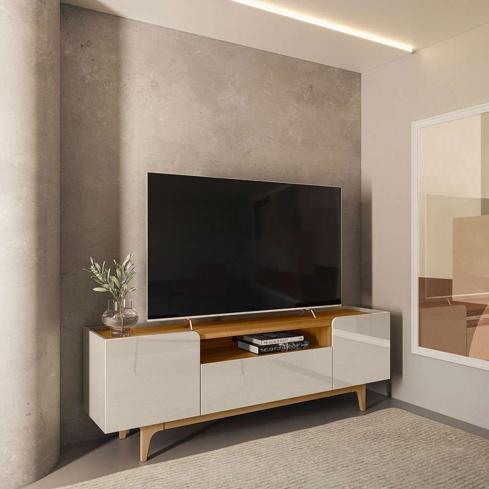 rack para tv até 75 polegadas liam 3 pt off white 180 cm