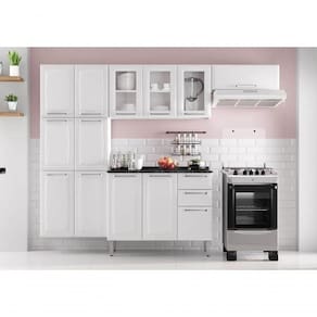 Cozinha Itatiaia Luce 4 Peças 3 Vidros Branca