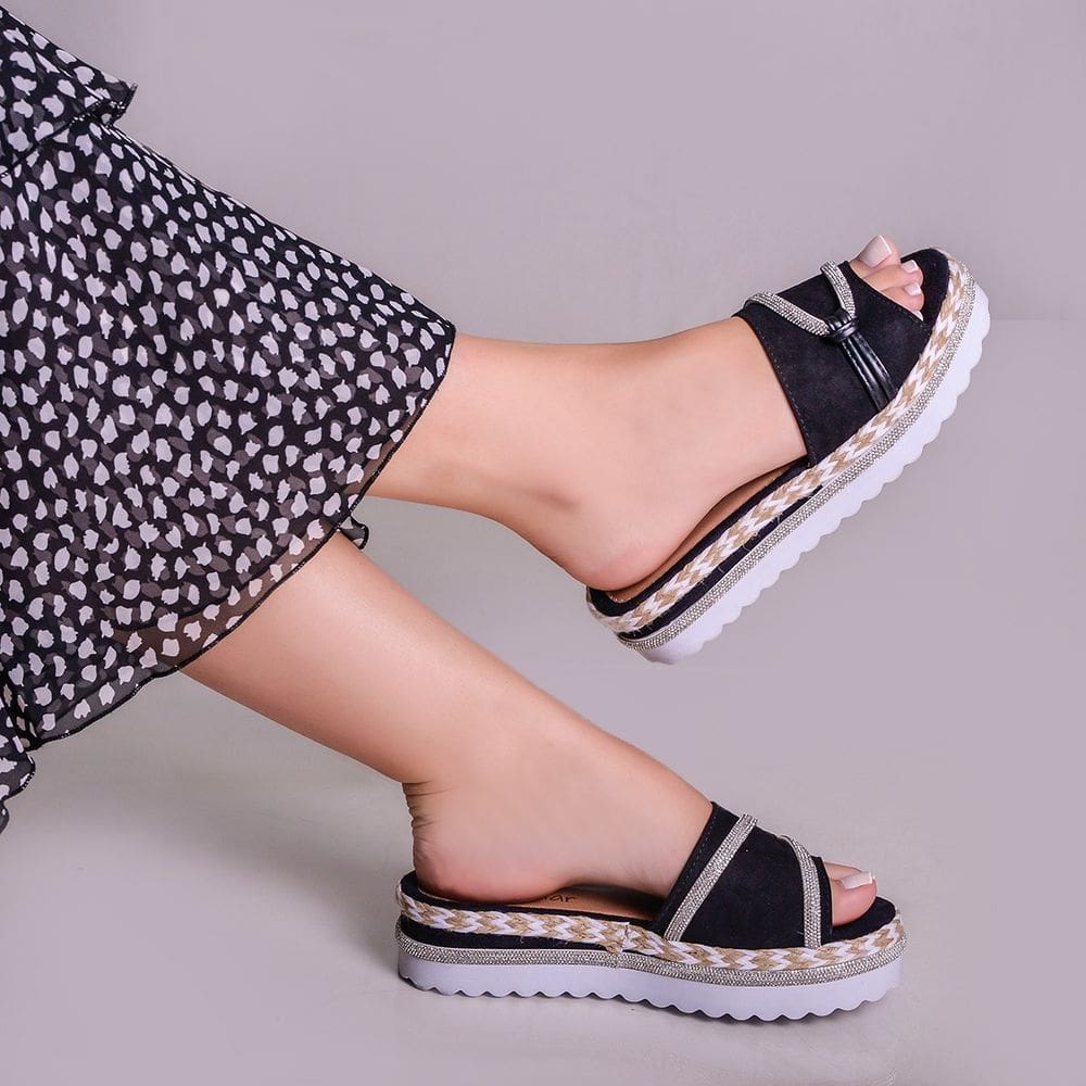 Tamanco Plataforma Feminino Adulto Confortavel Laço Gaby