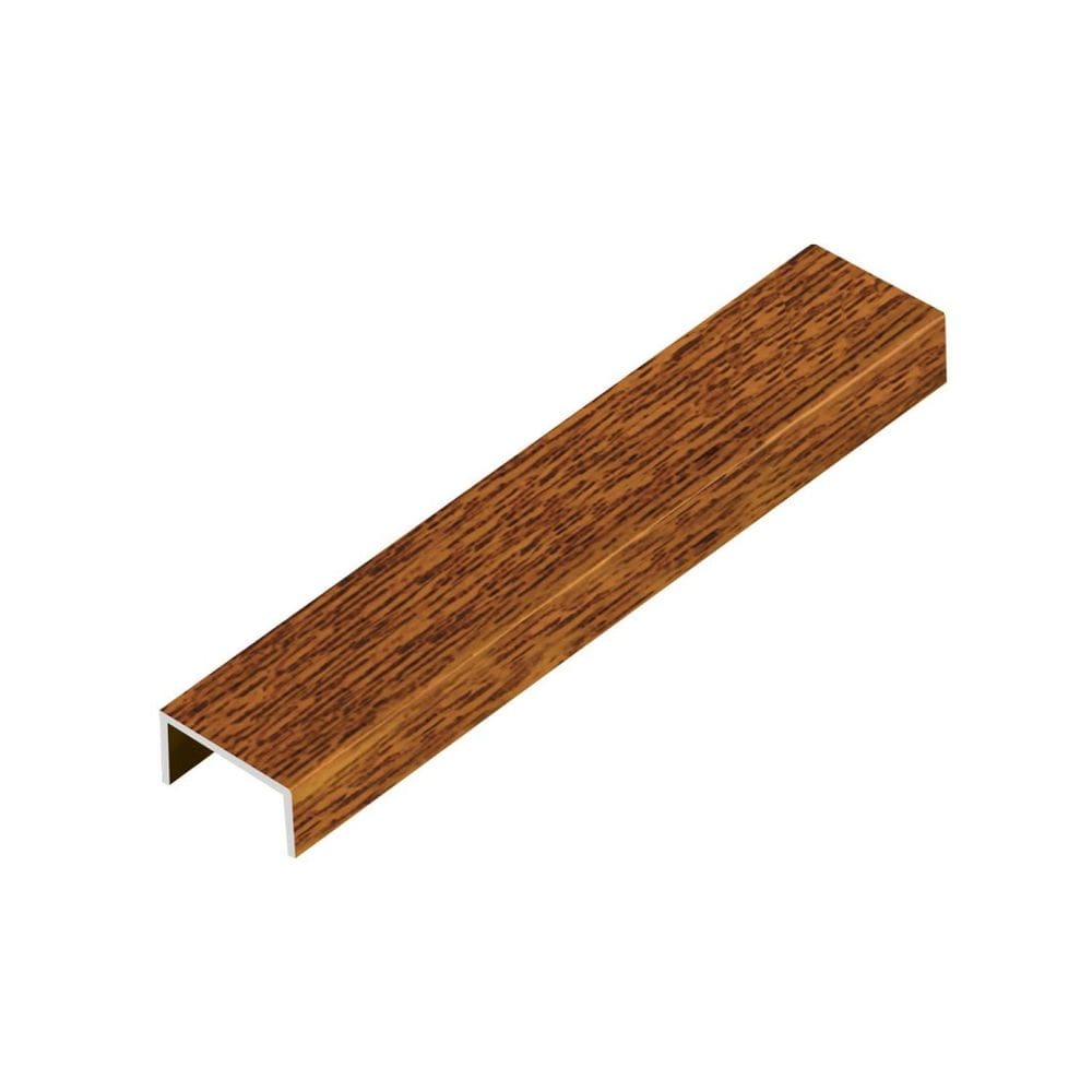 Perfil de Alumínio para Acabamento 10mm X 2,0cm Luxor Wood Legno Viscardi - caixa com 5 Unidade - Madeira Lenha