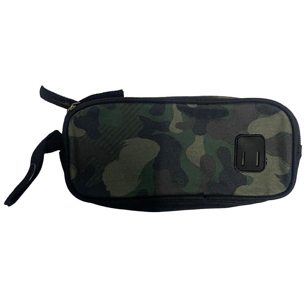 Estojo 2 Divisórias Sport Collection Camuflado Verde Clio