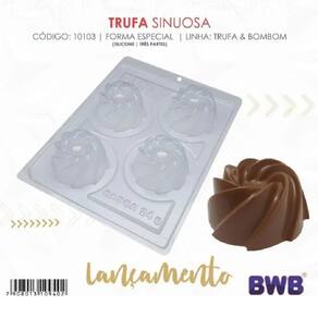 10 Formas 03 Partes P/ Chocolate Trufa Sinuosa Bwb Cod 10103