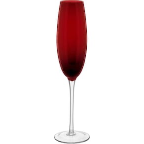 JG 2PÇ TAÇAS CHAMPANHE HOME&CO OPUS VIDRO 230ml 26x6x6cm VERMELHO