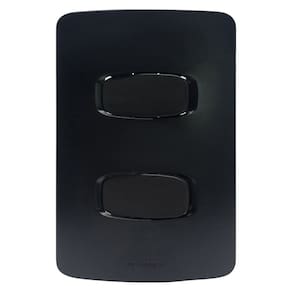 Conjunto 1 Interruptor Simples + 1 interruptor Paralelo 10A 250V~ 4x2 Gracia Alumbra Preto