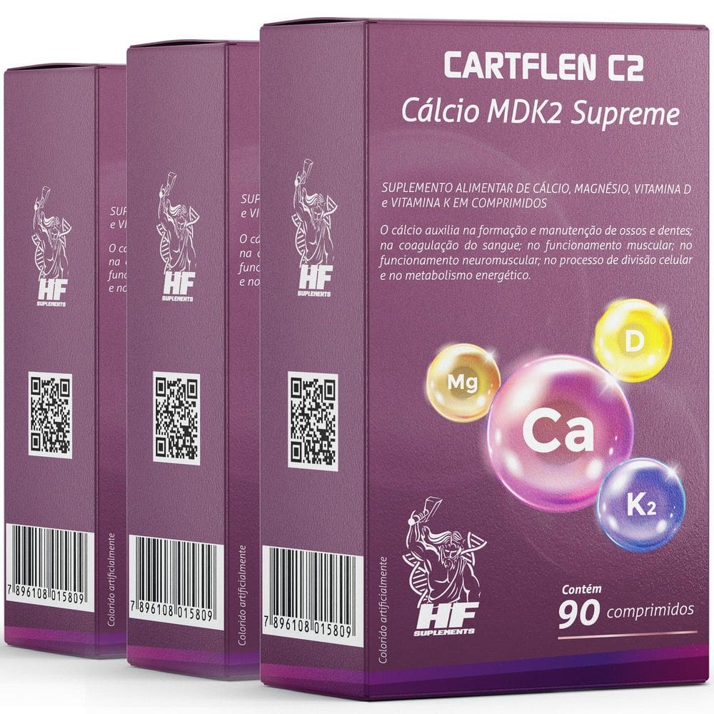 3X Cartflen C2 Calcio Mdk2 Supreme 90 Comps Hf Suplementos