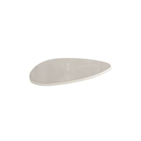 tampo orgânico para mesa de jantar com vidro peônia off white 135 cm