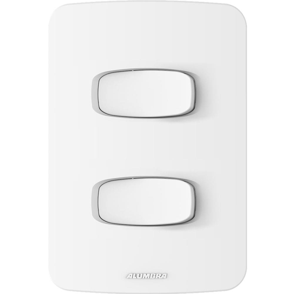 Conjunto 1 Interruptor Simples + 1 Interruptor Paralelo 10A 250V~ 4x2 Gracia Alumbra Branco