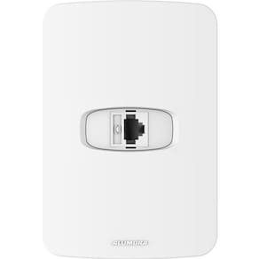 Tomada RJ11 4 vias com placa 4x2 Gracia Maxx Alumbra Branco