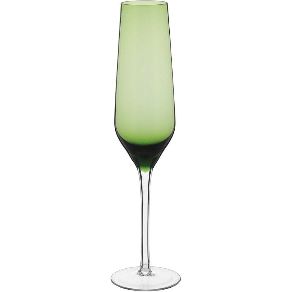 JG 2PÇ TAÇAS CHAMPANHE HOME&CO BALLET VIDRO 195ml 26x7x7cm VERDE