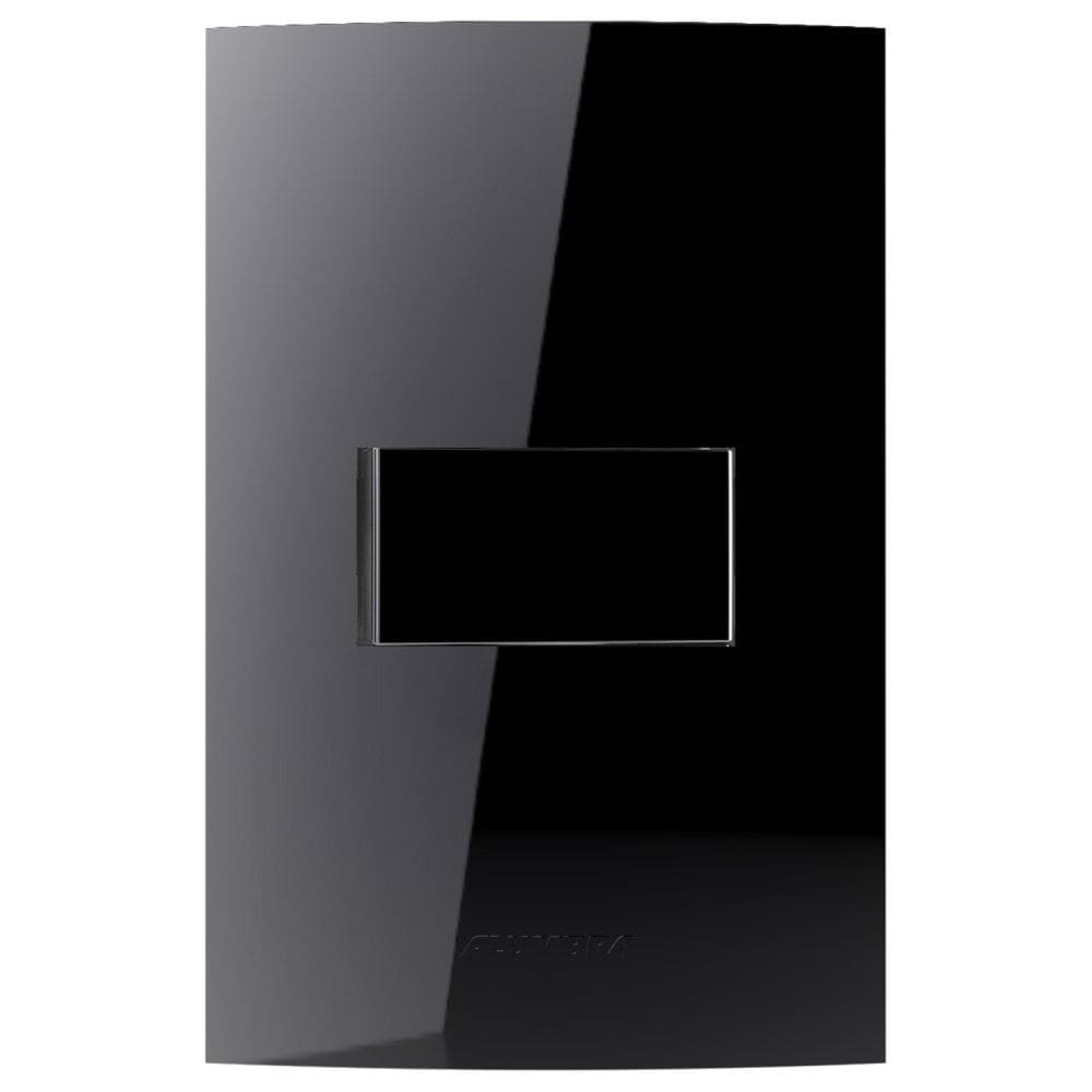 Módulo Interruptor Simples com Placa 4X2 Inova Pro Class Alumbra Black Piano