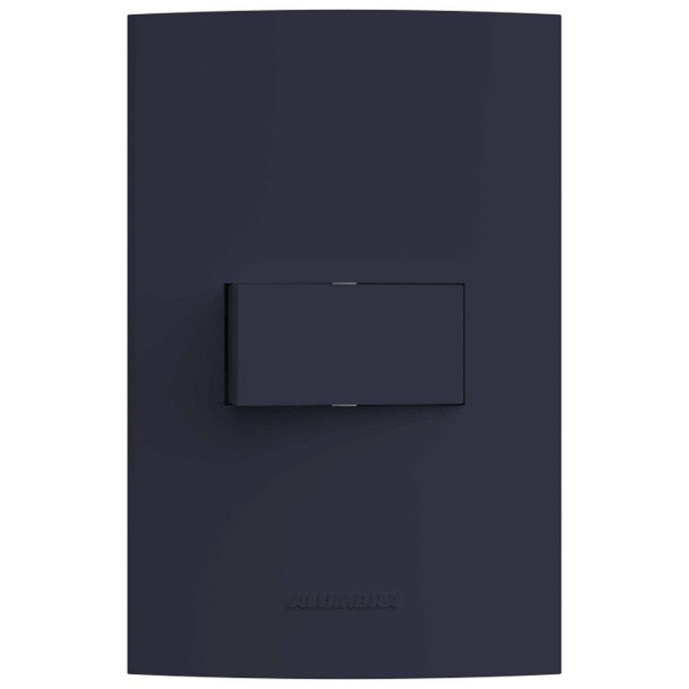 Módulo Interruptor Simples com Placa 4X2 Inova Pro Class Alumbra Preto Ébano