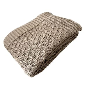 Manta Peseira de Tricot 90x180 Cm - Colméia Natural