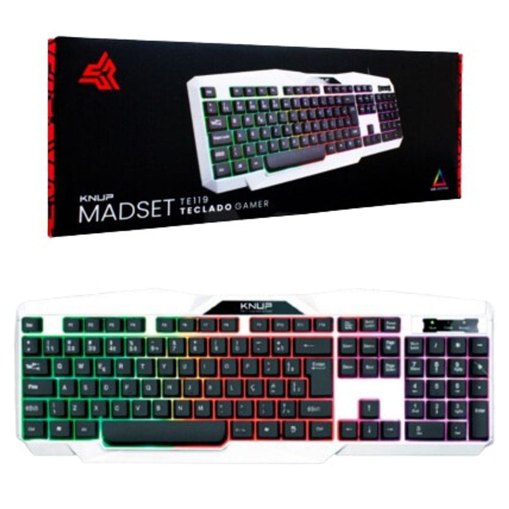 Teclado Knup Gamer Madset LED RGB
