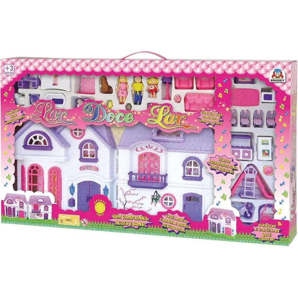 Casinha De Brinquedo Infantil Lar Doce Lar 32 Peças - Braskit
