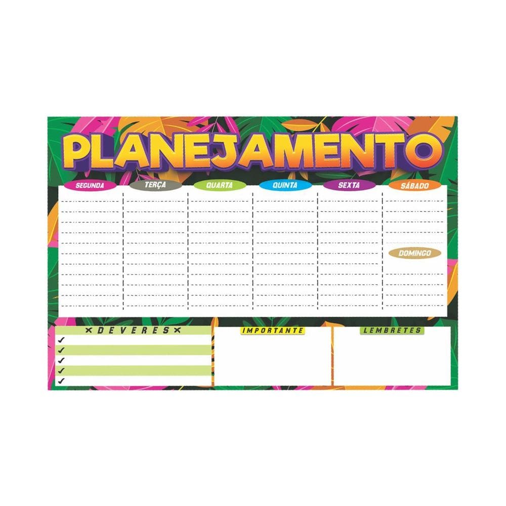 Mural Planejamento Escreve E Apaga Em Mdf 30X45Cm Caneta E