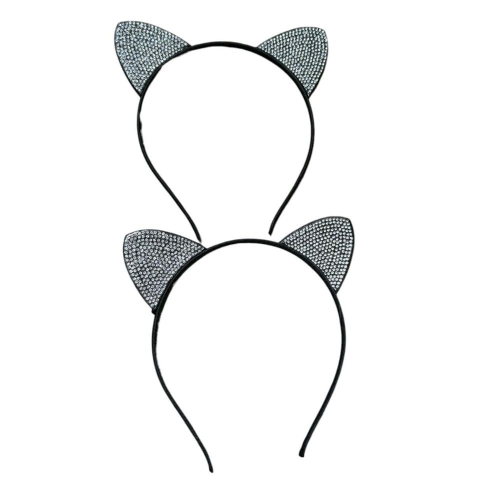 Kit 6 Tiaras Arco Brilhosa Gatinha Infantil Festa 11Cm