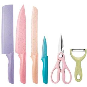 Jogo De Faca Ultra Corte Slim 6 Pçs Linha Luxo Color