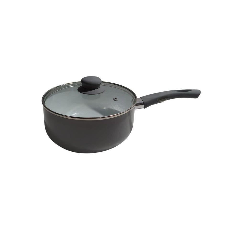 Panela Aluminio Revestimento Ceramico Cinza 20Cm