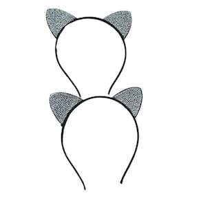 Kit 6 Un Arco Tiara Infantil Gatinha Com Orelhinhas 11Cm