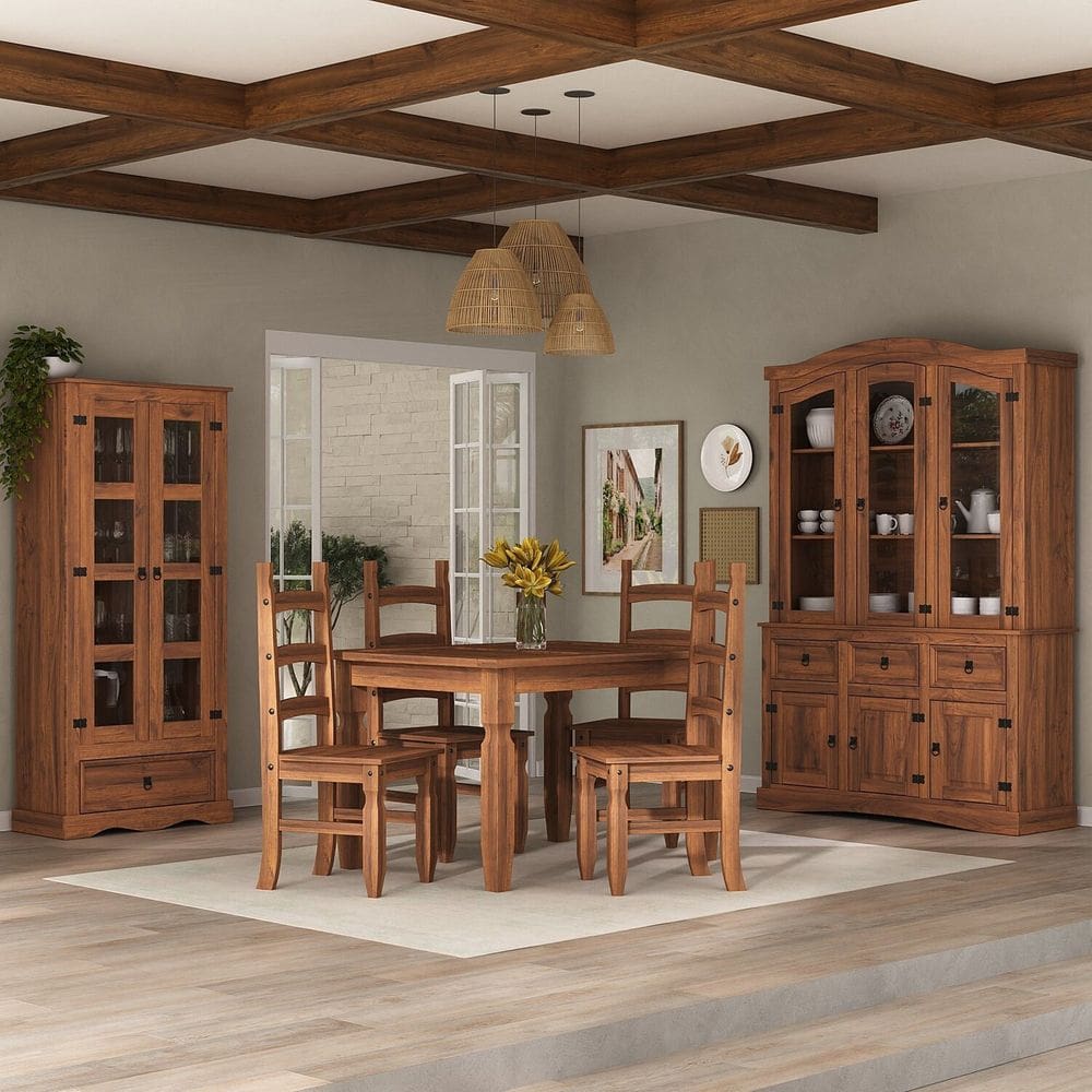 Cristaleira Balcão 3 Portas com Vidro 3 Gavetas com Oratório Cera Acapulco