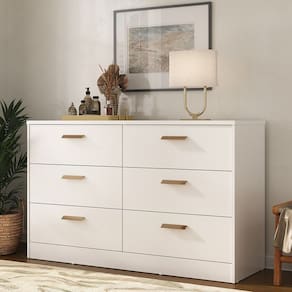 Cômoda Divino 6 Gavetas 100% Mdf Moderno Branco