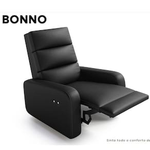 Sofa Poltrona Bonno Sala de Estar Preto