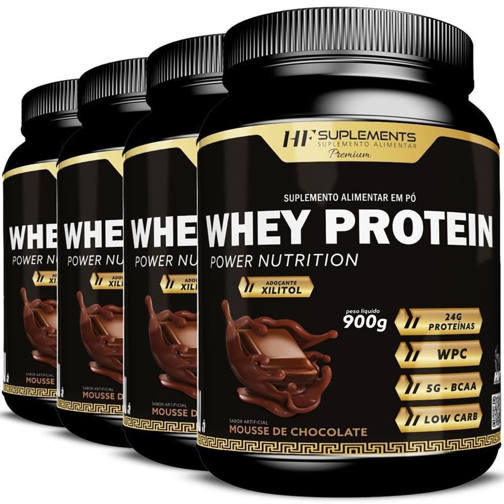 4X Whey Protein Power Nutrition Chocolate Hf Suplementos