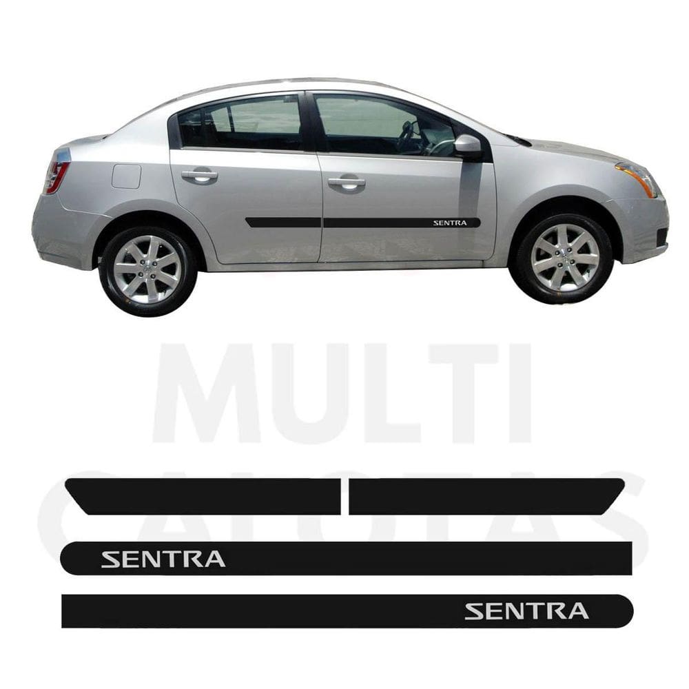 Friso Lateral Borrachão Sentra 2008 A 2013 Com Nome