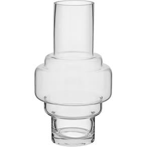 Vaso Decorativo Enfeite Casa Vidro 35x20x20cm Transparente