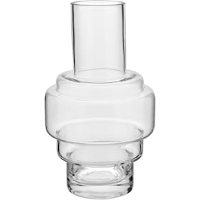 Vaso Decorativo Enfeite Casa Vidro 25x15x15cm Transparente