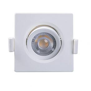 Spot Embutir Quadrado Alltop LED Mr11 3W 6500K 38º Taschibra 6500K Luz Branca