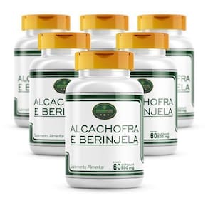 Composto Alcachofra E Berinjela Kit 6 Potes 360 Cápsulas