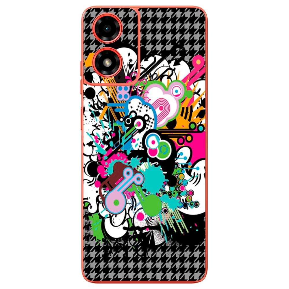 Capa Adesivo Skin022 Verso Para Motorola Moto G04S (2024)