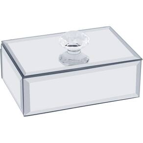 Porta Joias Caixa Organizador Espelhado Mdf 3x6x10cm Decorativo