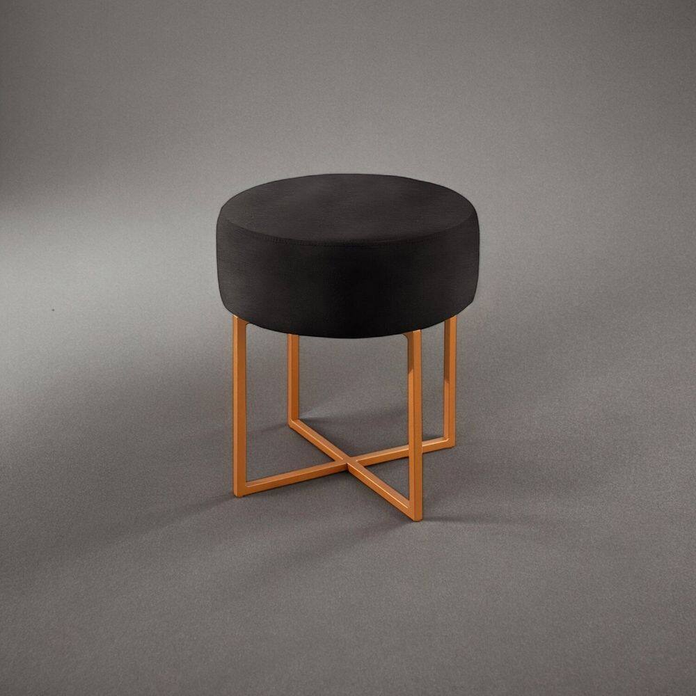 Puff Banqueta Otávio Luxo Preto