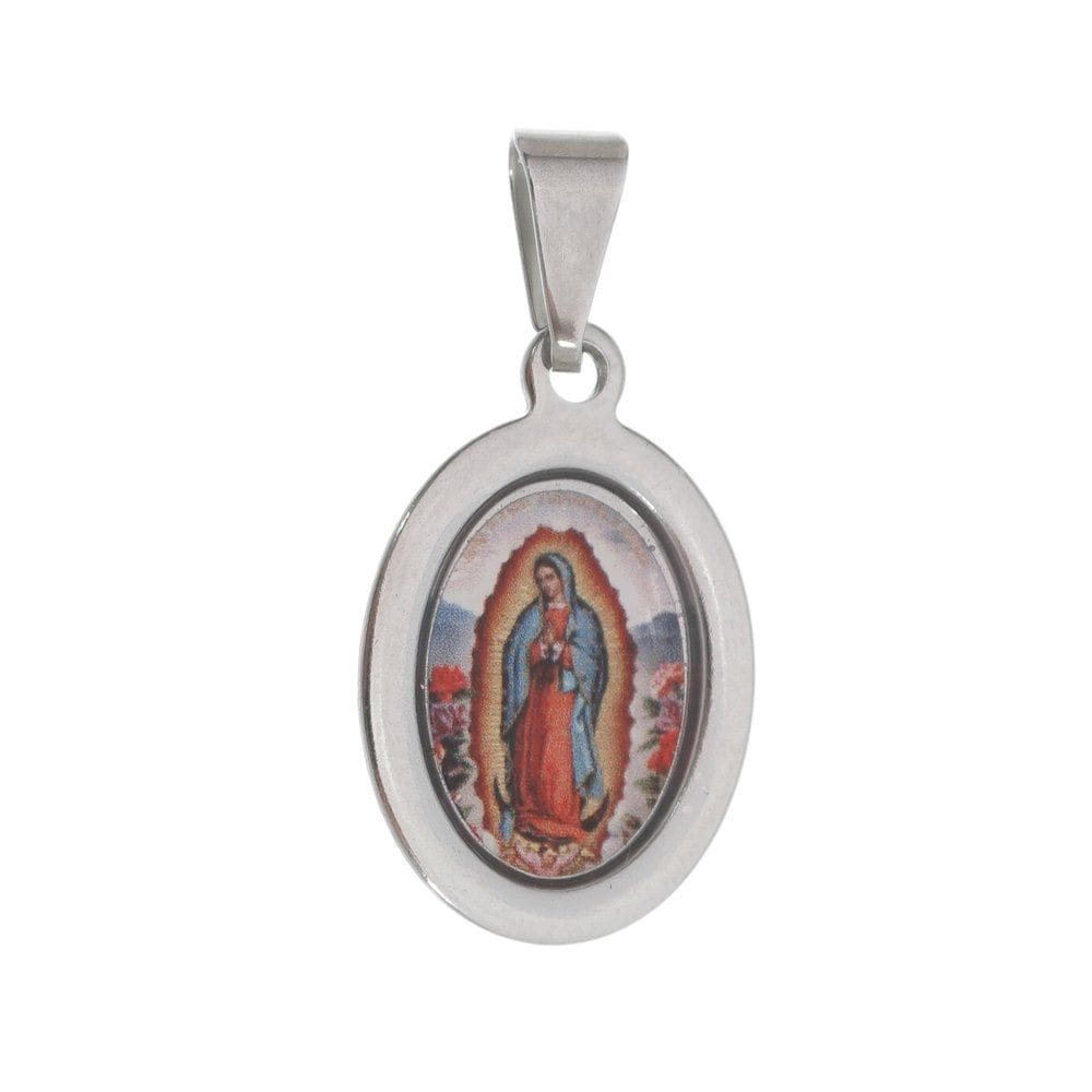 Medalha Nossa Senhora de Guadalupe em Inox para Cadeia de Consagração