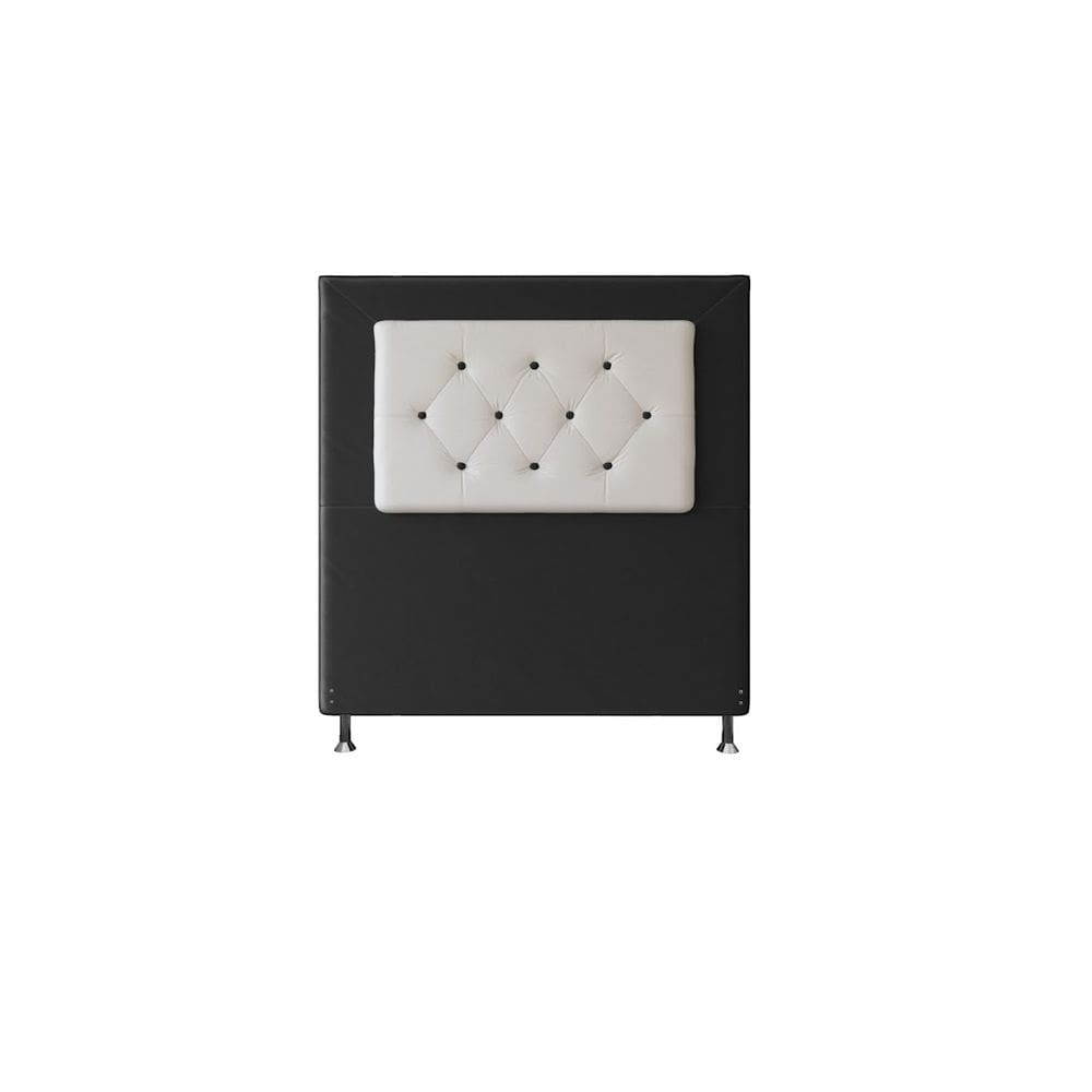 Cabeceira Cama Box Solteiro Estofada Bela 90 Cm Suede Pto Corino Bco