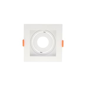 Spot De Embutir Recuado Blumenau Clean Para Lâmpada Mr11 Gu10 Quadrado Bivolt