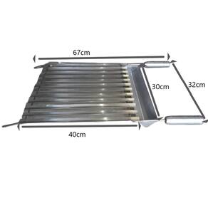 Grelha de inox argentina 30X40CM - ARTEINOXX