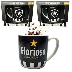 Kit 2Un Caneca Xicara Porcelana Premium Urban 300Ml Café