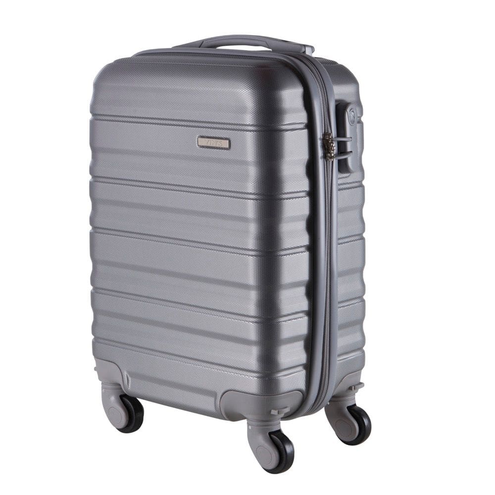 Mala de Bordo Abs para Viagem Yins 21026 Rodinhas Removiveis Cadeado Embutido Prata