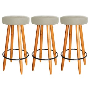 Kit 3 Banqueta Altas Industrial 75 cm Balcão Cozinha Assento