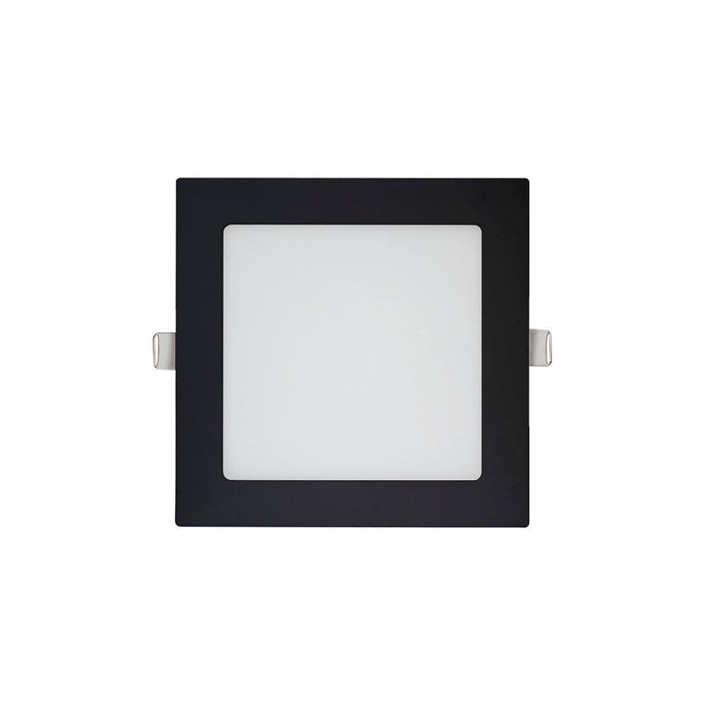 Painel de Led Blumenau Slim Quadrado de Embutir 12W Bivolt Preto