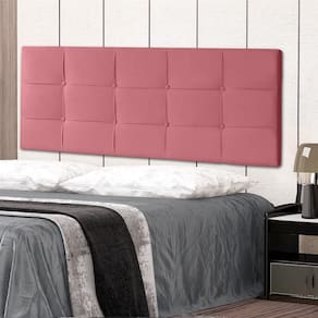 Cabeceira Painel Solteiro 0,90m Roma Suede Rosa Dal Poz Estofados