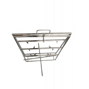 Grelha para costela fogo de chão - INOX -50X65CM - base em X
