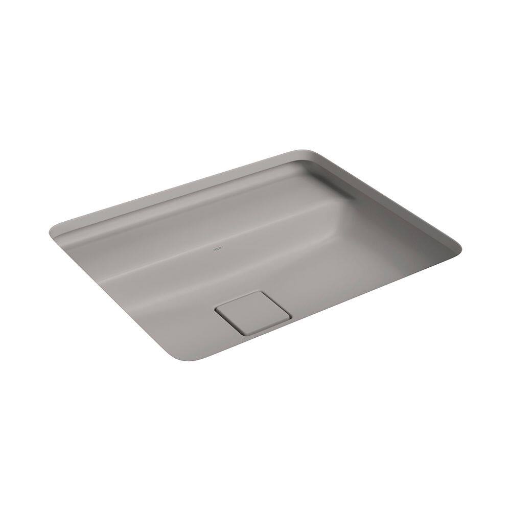 Cuba de Embutir Deca Slim 55x45 L.33050.M.85 Retangular com Mesa Soft Antracite